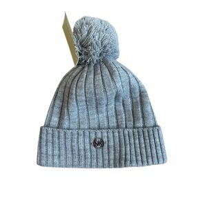 Michael Kors Gray Women’s Knit Pom-Pom Winter Beanie NWT